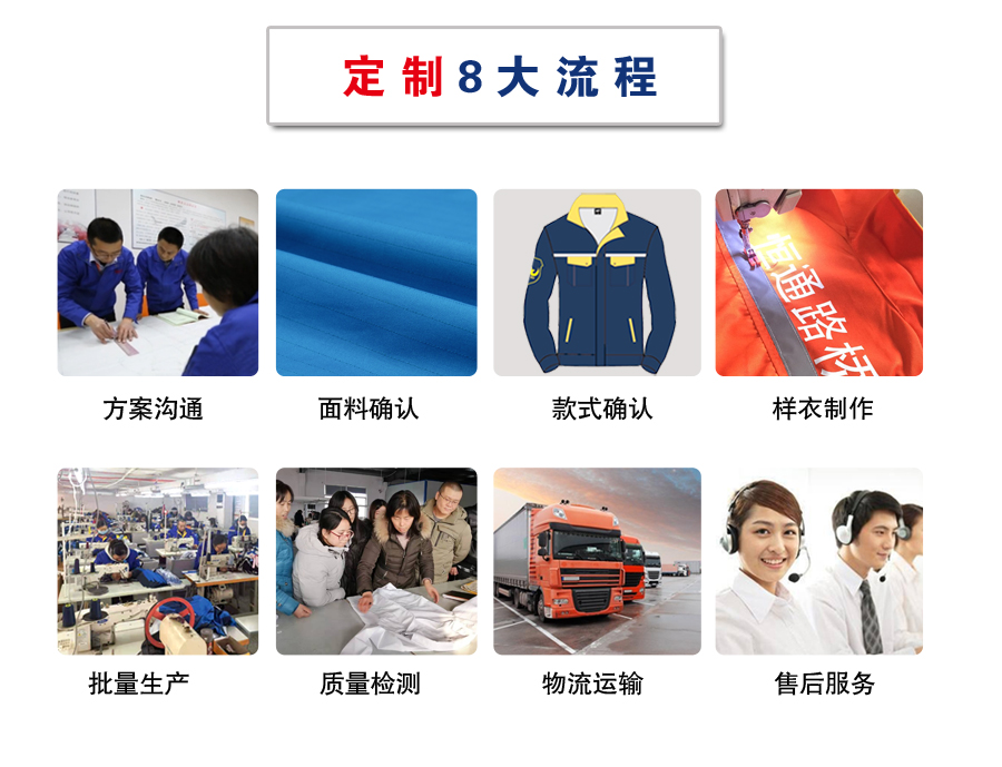 蓝灰色工作服AD2207-2