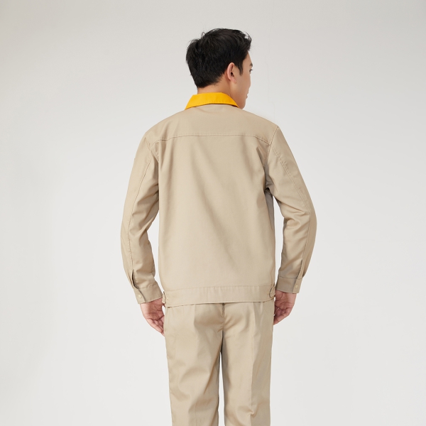 卡其拼金黄色工作服AC2201-2